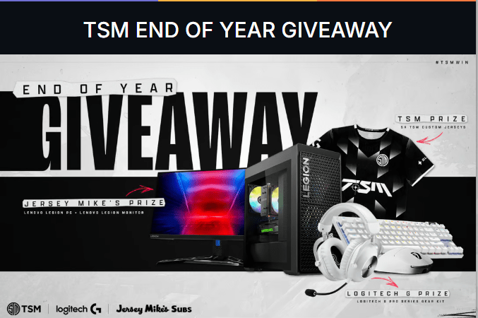 Jersey Mikes & Logitech G TSM Giveaways