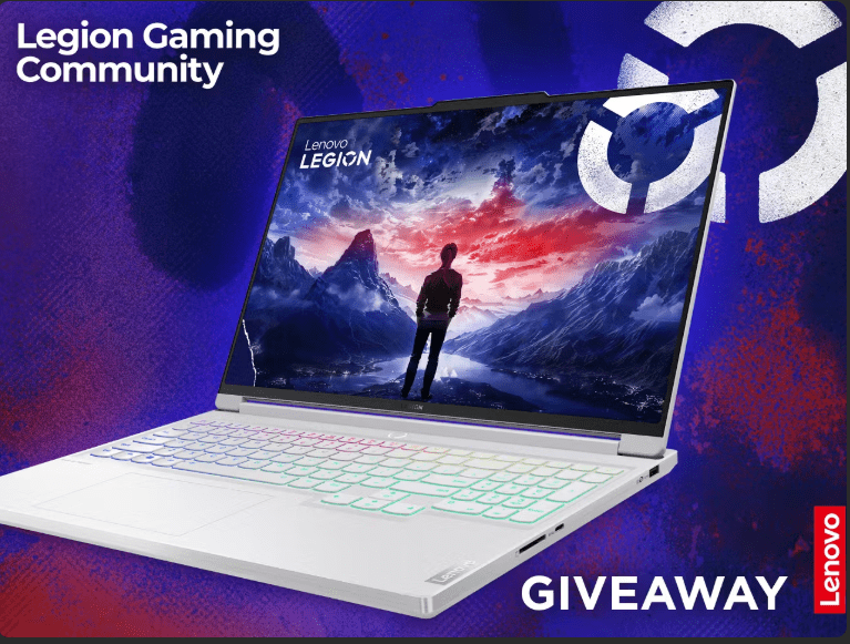 Lenovo Legion 7i Glacier White Laptops Giveaway