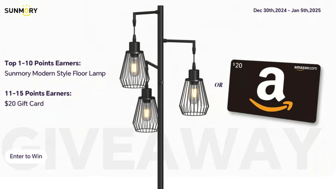 Sunmory New Year Lights Giveaway Sweepstakes