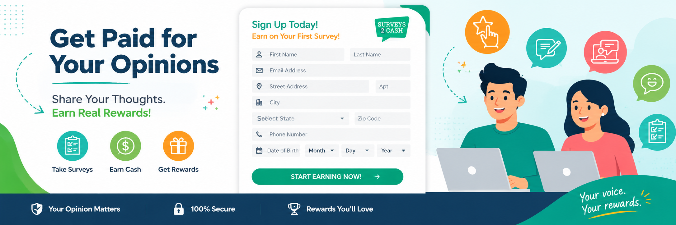 surveys2cash 750x250